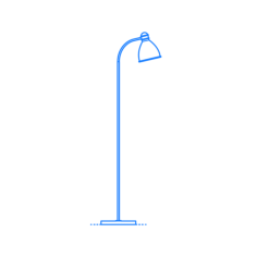 Furniture Floor Lamps Ikea Lersta Floor Lamp Outline Drawing Svg Vector, Free Vectors File